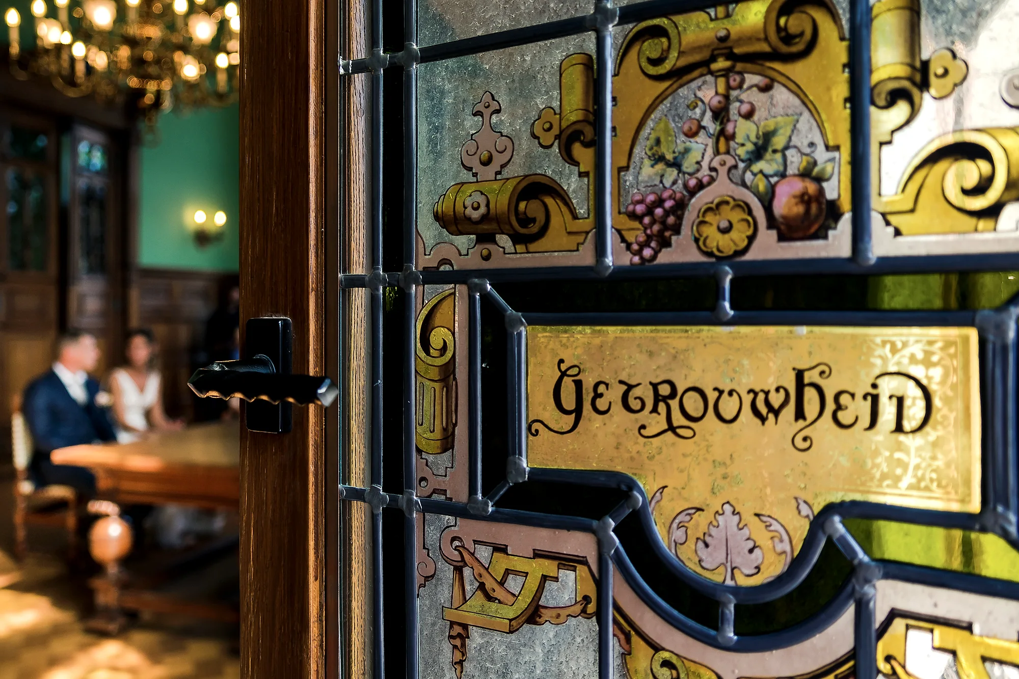 Glas-in-loodraam Getrouwheid