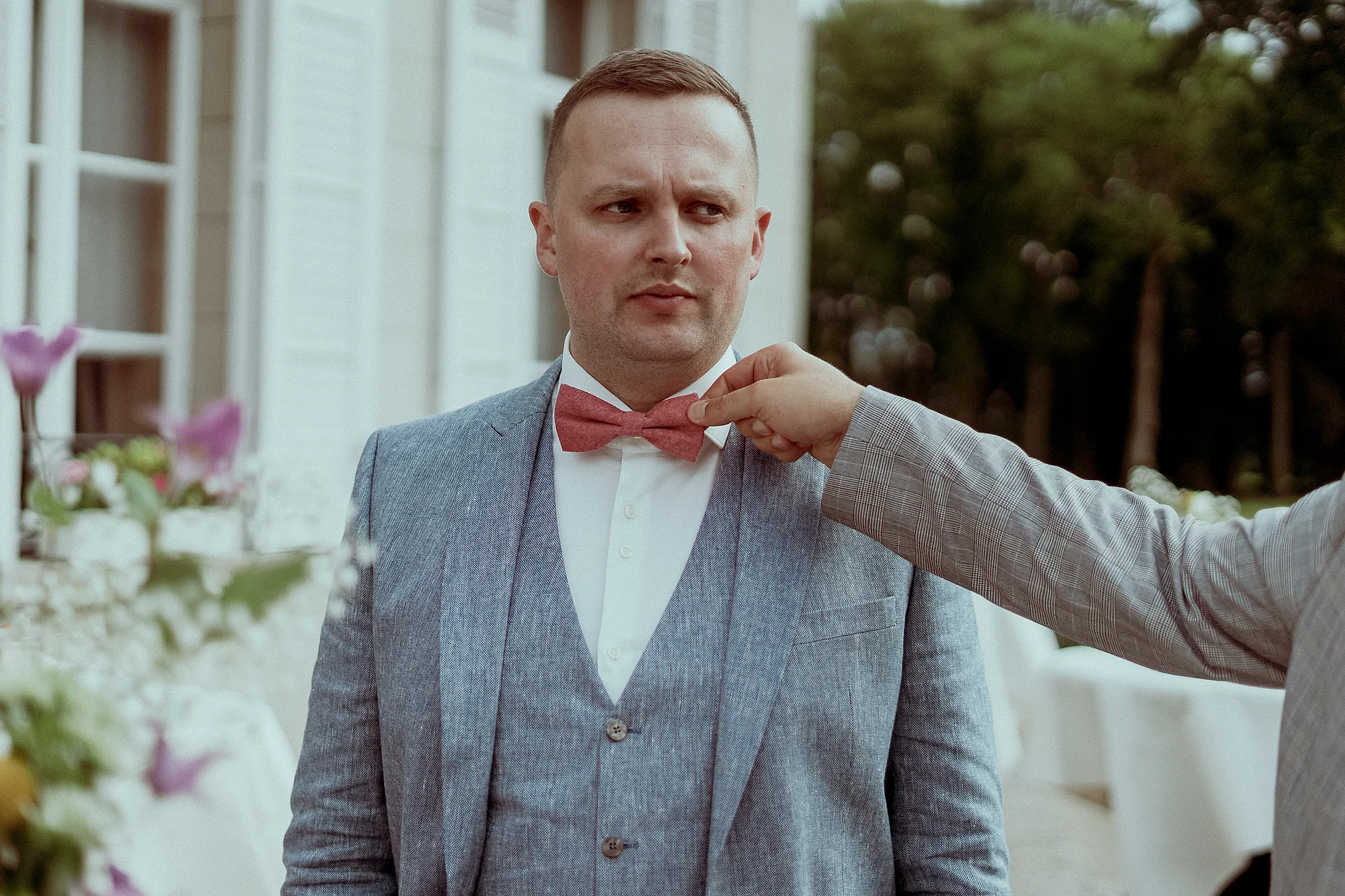 Vlinderdas-correctie bij de bruidegom